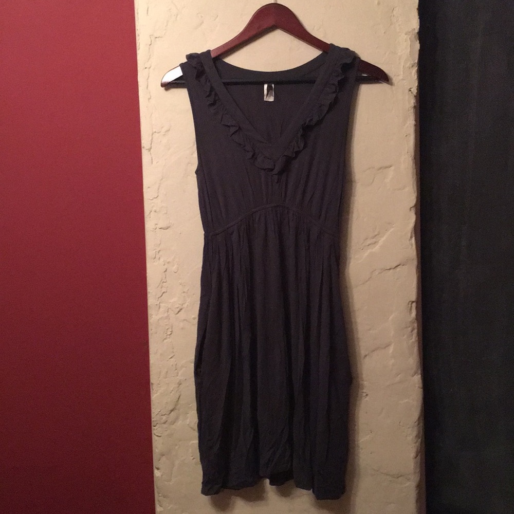 Grey/green Anthro Dress w/ pockets!